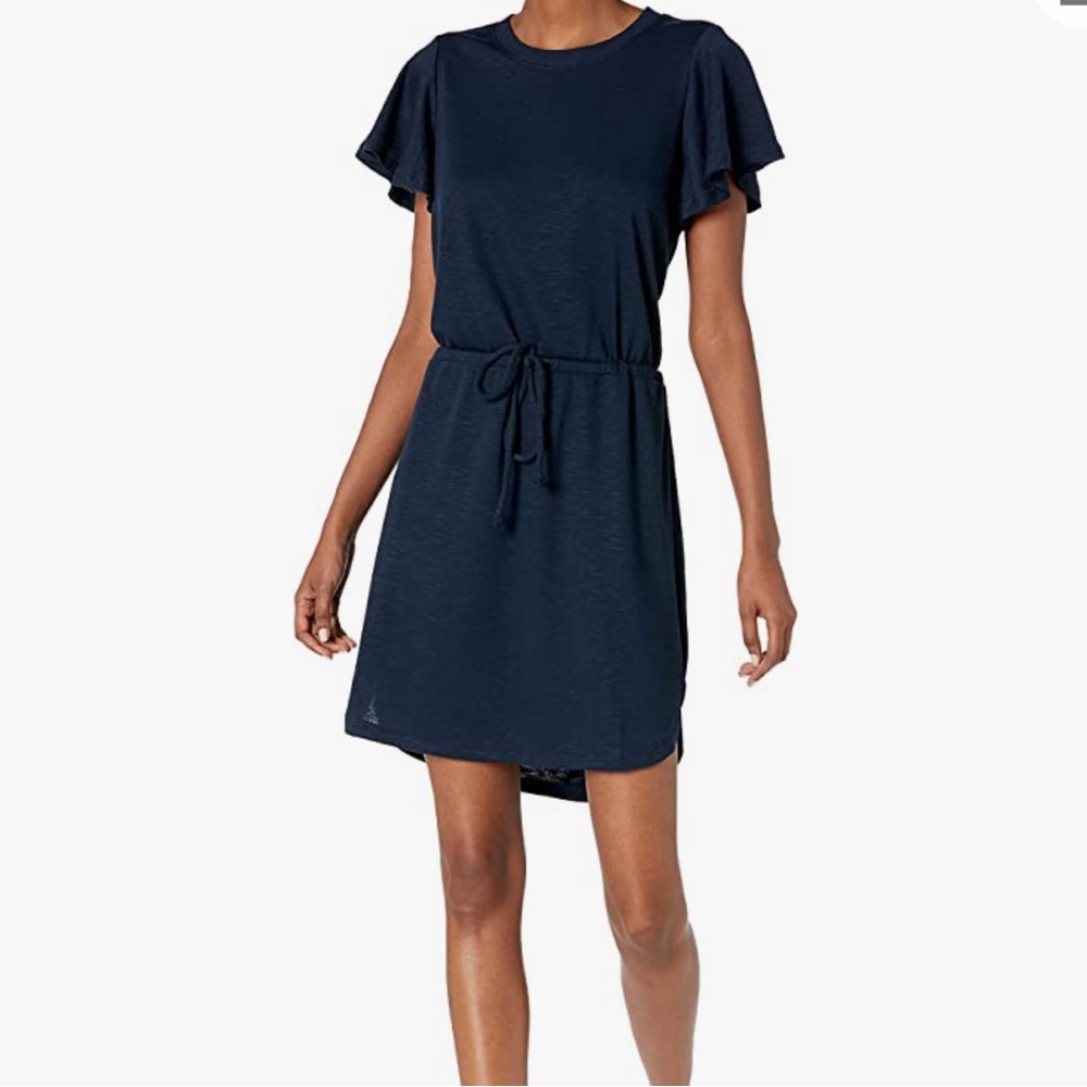 NWT PAIGE Women's Brielle Flutter Sleeves Knit T-Shirt Dress
